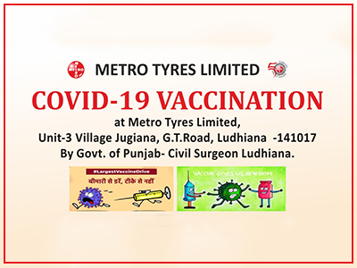 Metro Tyres organized free vaccination Camp