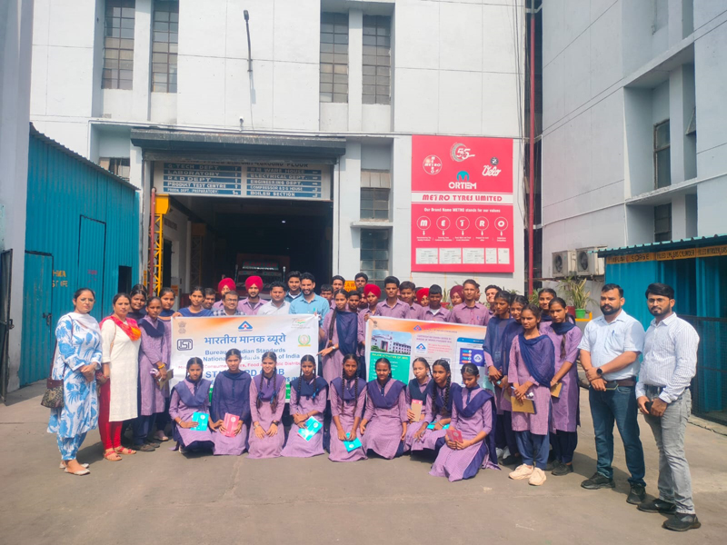 Group of SSHSchool Jalandhar visited Metro Tyres Ltd Ludhiana