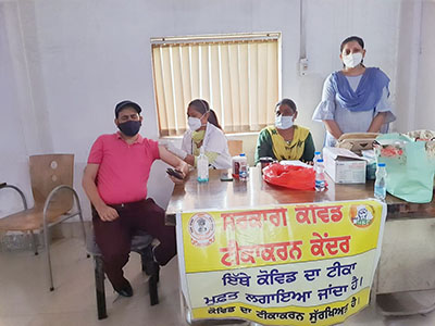 Covid 19 vaccination camp at unit 2 Ludhiana