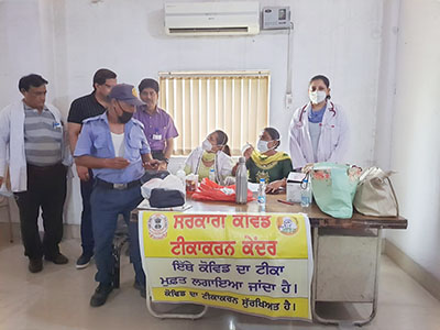 Covid 19  vaccination camp at unit 2 Ludhiana