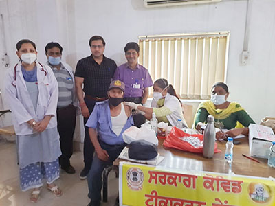 Covid 19 vaccination camp at unit 2 Ludhiana