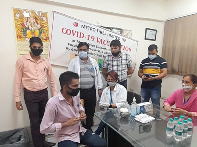 Covid 19 vaccination camp for 1st and 2nd dose at the unit
